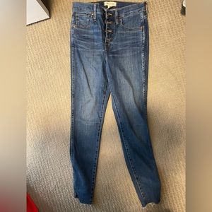Madewell skinny jeans button downs - size 28
